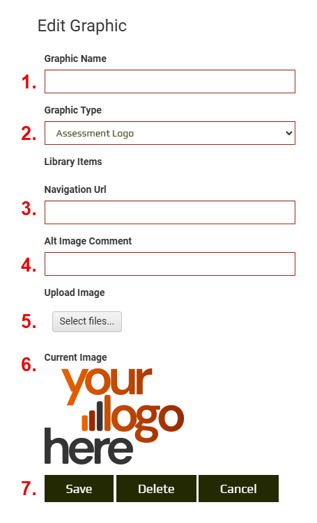 Add Edit Graphic screen