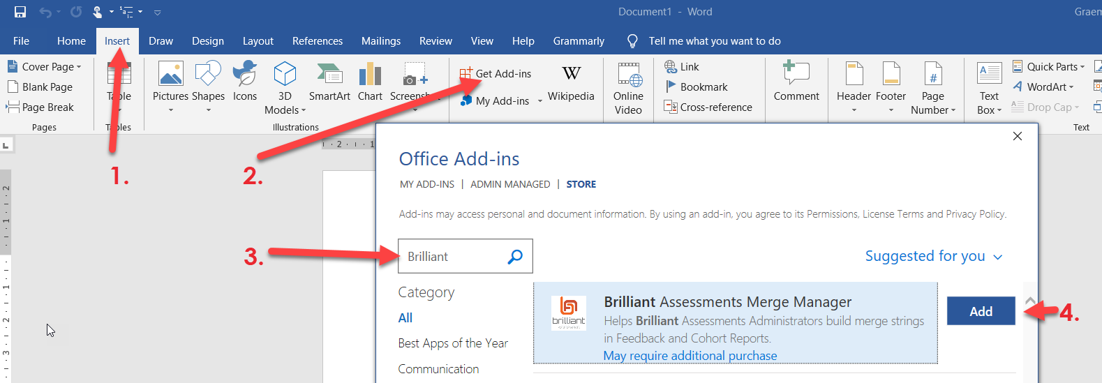 Using the BA Merge Manager Word Add-In – Brilliant Assessments